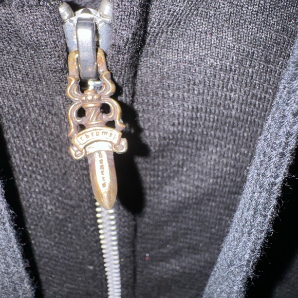 Chrome Hearts Matty Boy Chomper Leather Patch Zip-Up Hoodie - Picture 7 of 14